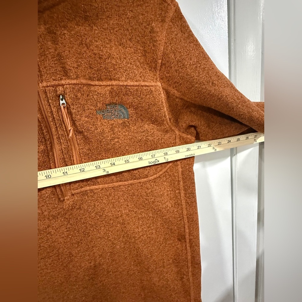 The North Face Mens Large Brown Fleece Quarter Zip Pullover Jacket - Picture 7 of 12